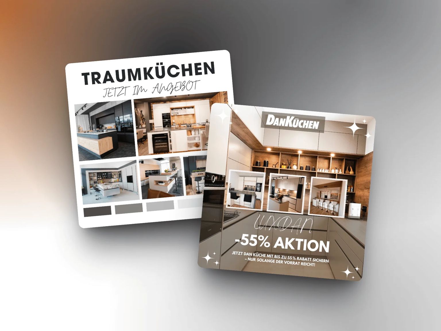 DAN Küchen ad assets for automated location campaigns