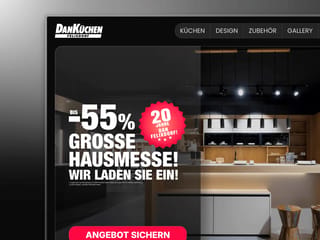 DAN Küchen Felixdorf Startseite mit Hausmesse-Aktion