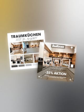 DAN Küchen ad assets for regional campaigns