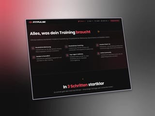 FitPulse website with studio benefits and onboarding process