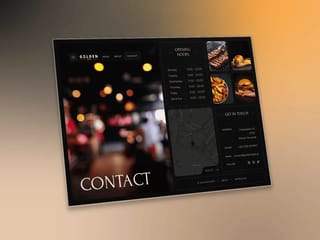 Golden Taste homepage design