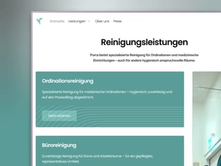 Mobile view – services & contact