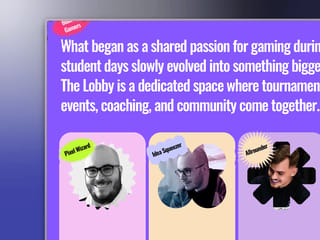 The Lobby landing page