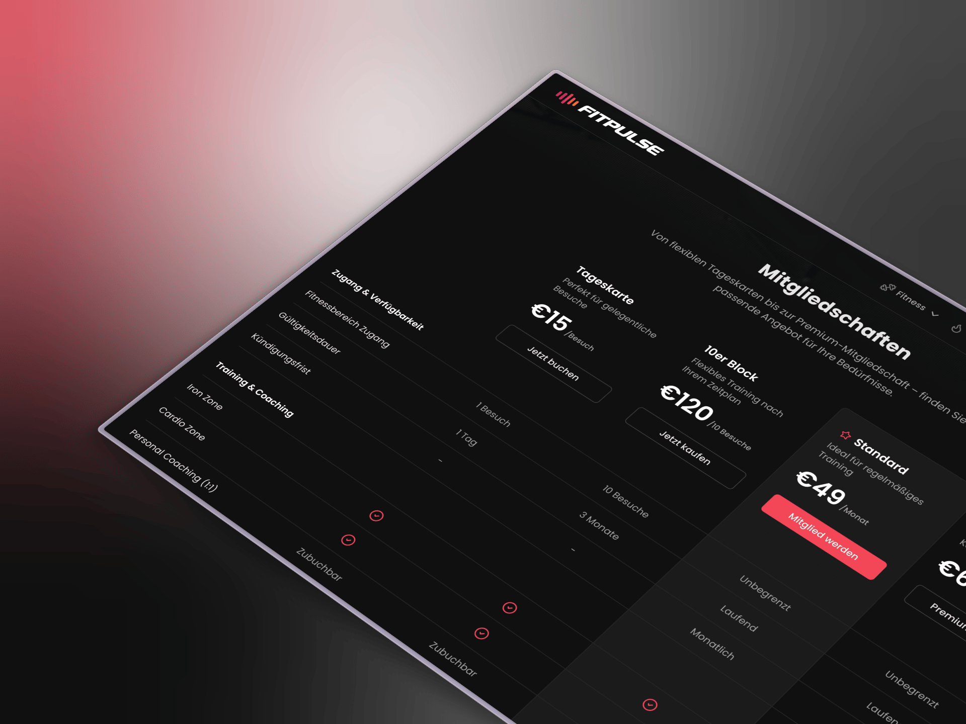 Mobile Website Ansicht