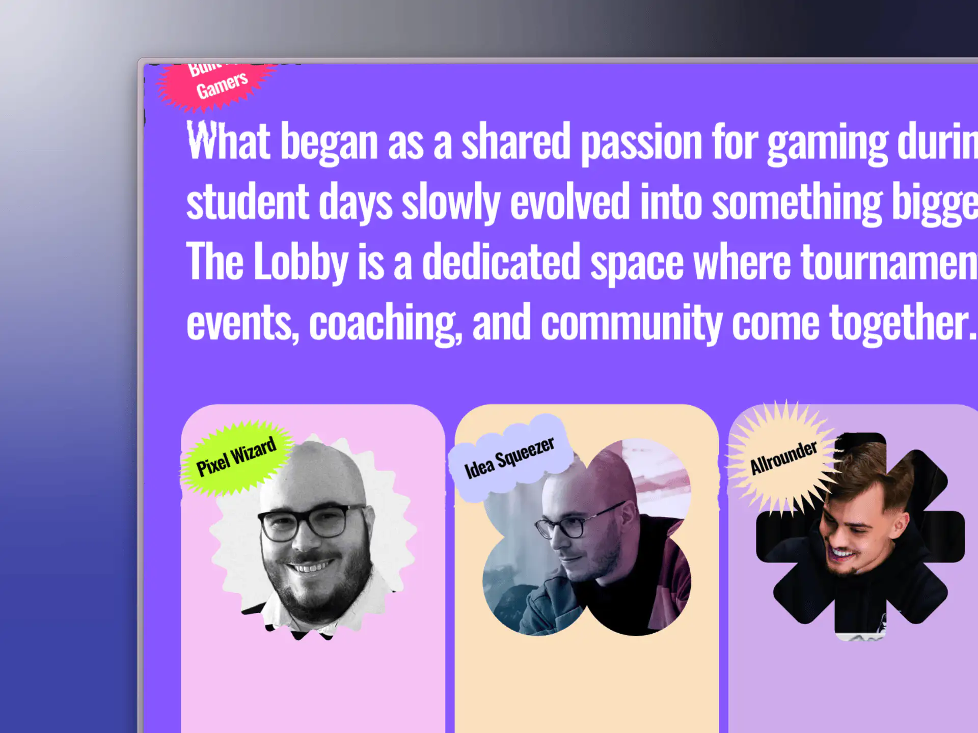 The Lobby hero section